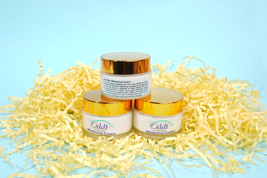 "Oddi Care Dermatologique Whitening Cream & 24k Gold Serum Set - Glowing & Hydrating Skincare Combo"<Allow To Open>