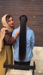 Long Hair Claw Clip Ponytail Elastic Band  Extension