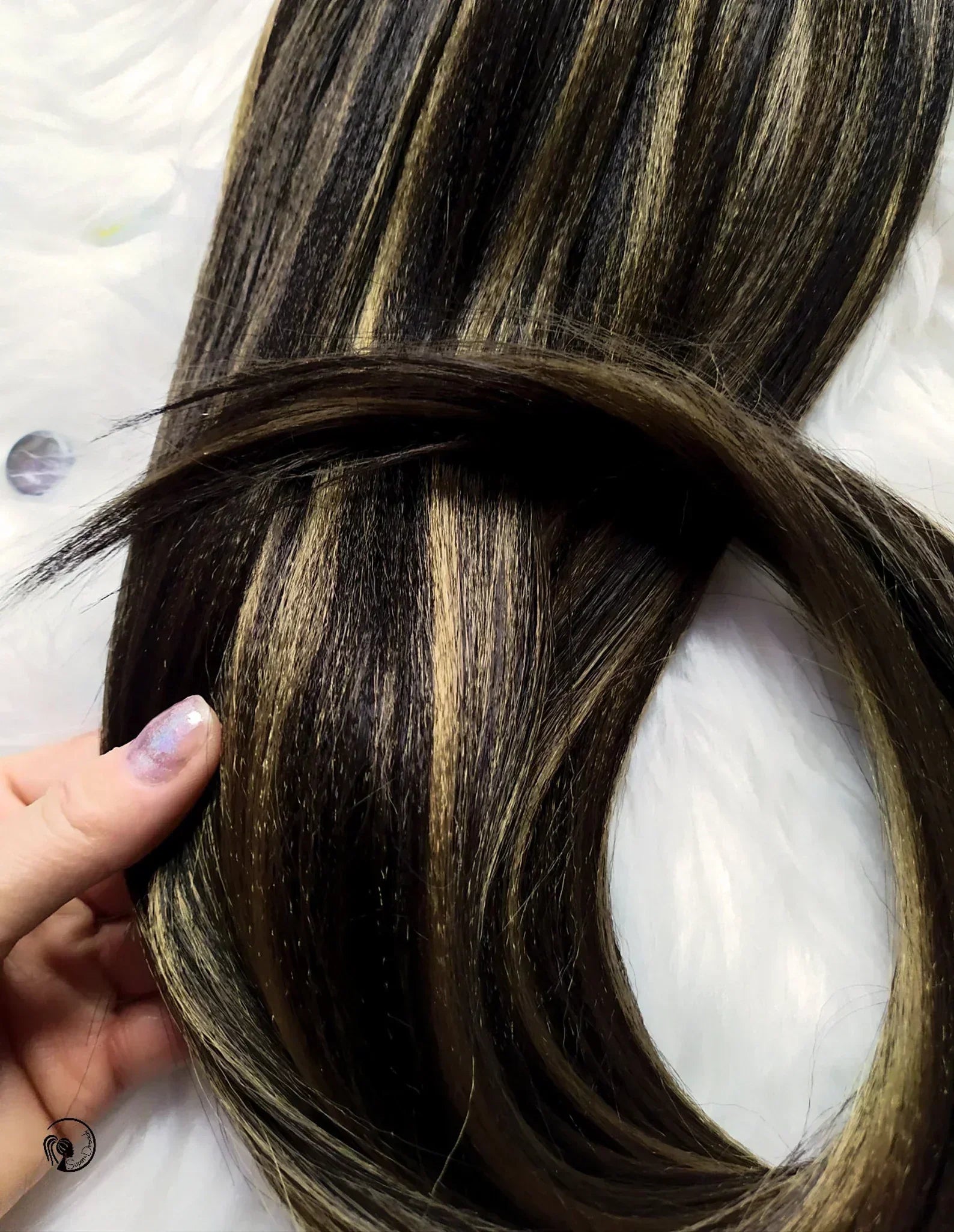 Long Hair Claw Clip Ponytail Elastic Band  Extension